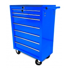 Wyprzedaż -Wózek narzędziowy szafka warsztatowa szuflad 7 podwyższany kolor niebieski - lekko uszkodzony