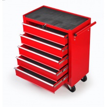 Wózek narzędziowy szafka warsztatowa 5 szuflad czerwony