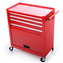 Wózek narzędziowy szafka warsztatowa 4 szuflady 1 przegroda czerwony