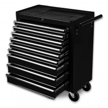 Wózek narzędziowy szafka warsztatowa 9 szuflad czarny