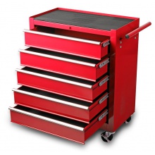 Wózek narzędziowy szafka warsztatowa 5 szuflad czerwony